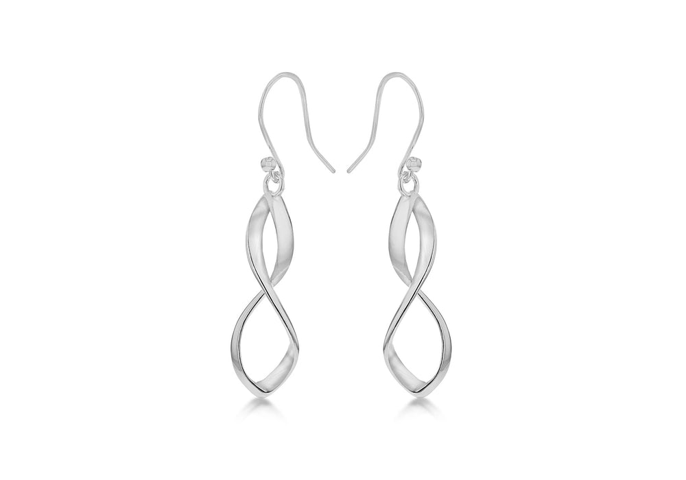 SILVER FIG OF 8 DROP EARRing