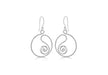 Sterling Silver Swirl Circle Drop Earrings 