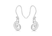 Sterling Silver Rhodium 0.02ct Diamond Drop Earrings 