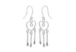 Sterling Silver Heart Drop Hook Earrings 