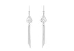 Sterling Silver Patterned Tassel Drop Earrings