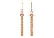 Sterling Silver Rose Gold Plated Bead & Ball Tassel Earrings