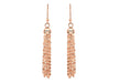 Sterling Silver Rose Gold Plated Flat Link Tassel Earrings