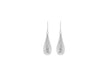 Sterling Silver Rhodium Plated Diamond Cut Large Teardrop Earrings