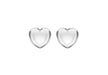 Sterling Silver Puffed Heart Stud Earrings 