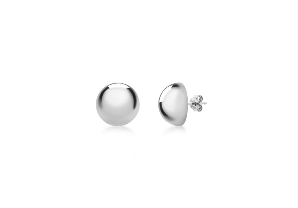 SILVER 12MM 1/2 BALL EARRing