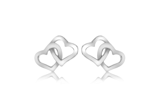 SILVER RHO DOUBLE HRT STUD ER9