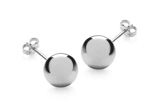 SILVER 12MM BALL STUD EARRing