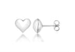 SILVER PUFFED HEART STUD E/R9