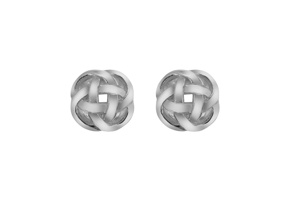 SILVER BYZANTINE KNOT STUD ER9