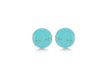 Sterling Silver Round Turquoise Stud Earrings 