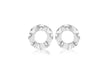 Sterling Silver Wavy Circle Stud Earrings 