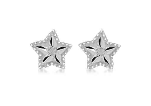 SILVER D STAR STUD EARRing