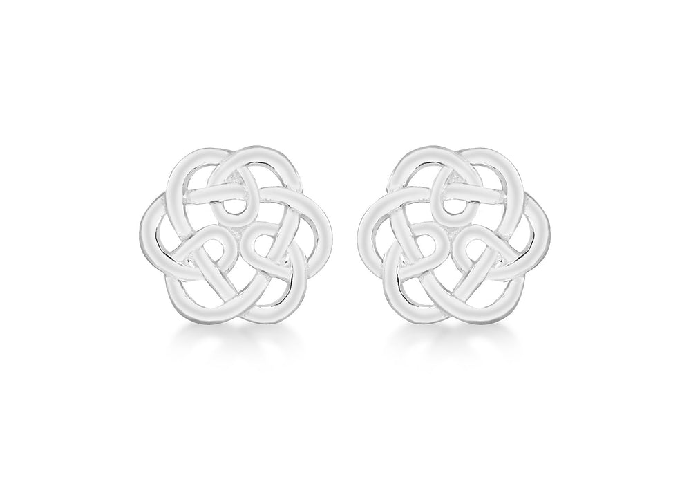 Sterling Silver 9mm Flat elti Stud Earrings