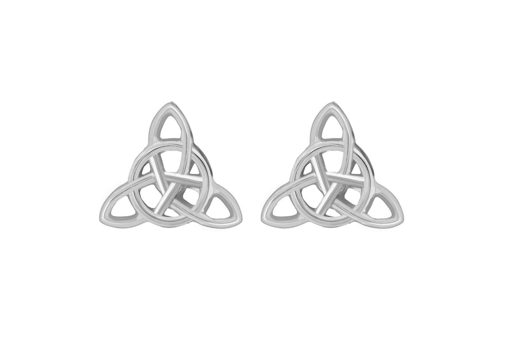 Sterling Silver 9mm x 8mm elti Triangle Stud Earrings