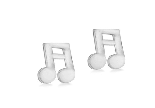 Sterling Silver 7mm x 8mm Semi Quaver Stud Earrings