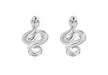 Sterling Silver Snake Stud Earrings