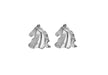 Sterling Silver Horse Head Stud Earrings