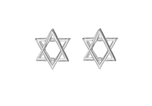 Sterling Silver 'Star of David' Stud Earrings