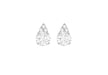 Sterling Silver Zirconia  6.5mm x 10.5mm Teardrop Stud Earrings