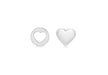 Sterling Silver Heart Stud Earrings 