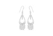 Sterling Silver Ornate Fancy Drop Earrings 