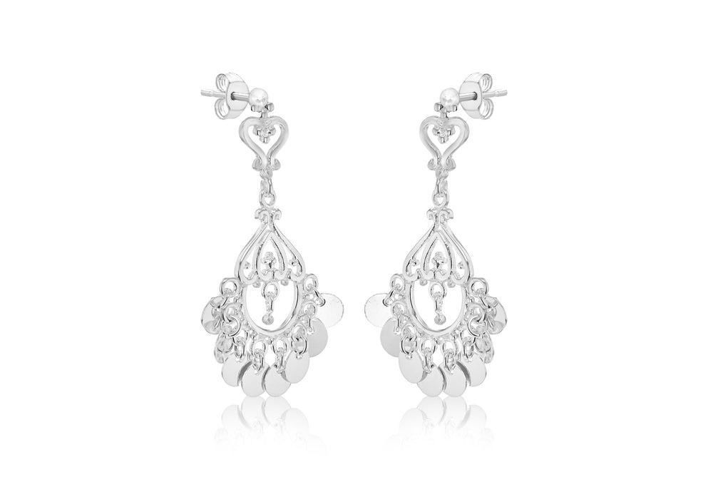 Sterling Silver Filigree Drop Earrings