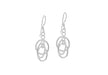 Sterling Silver Floating Circle Drop Earrings 