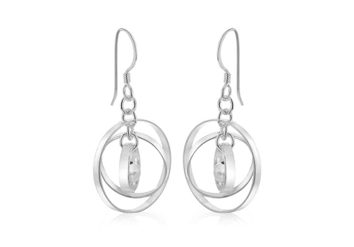 SILVER HOOP & BALL DROP Earrings