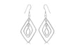 SILVER 3XDIA SHAPE DROP EARRIN9