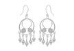 SILVER FIL & BEAD DROP EARRing