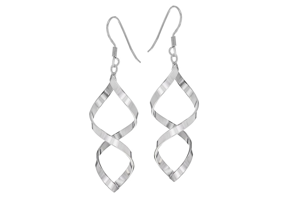 Sterling Silver Spiral Drop Earrings