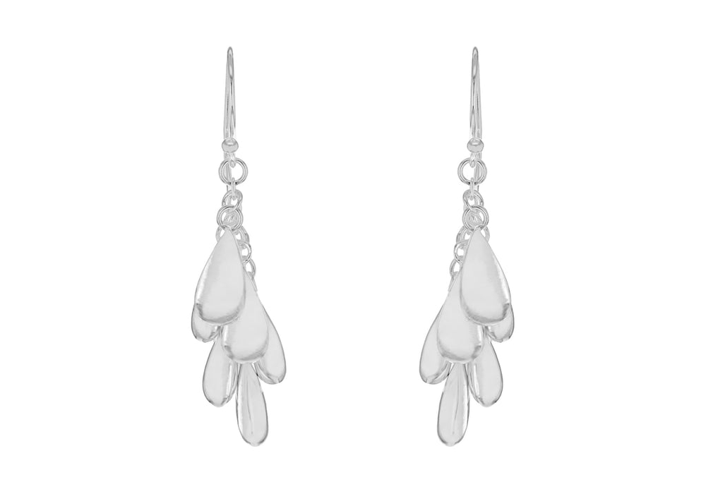 SILVER MULTI BEAD DROP EARRing