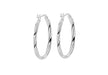 SILVER OVAL TWIST EARRing