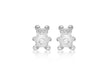 SILVER ES084 TEDDY Zirconia  EARRing