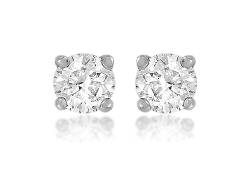 SILVER 3MM W/Zirconia  STUD EARRing