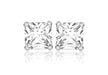 SILVER 7MM SQUARE W/Zirconia  EARRing