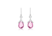 Sterling Silver Rose Quartz Drop Earrings 