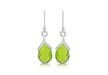 SILVER PERIDOT Zirconia  FacetedEARR9