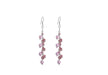 SILVER PINK STONE DROP EARRing