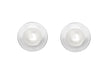 Sterling Silver Round White Mother of Pearl 10mm Stud Earrings