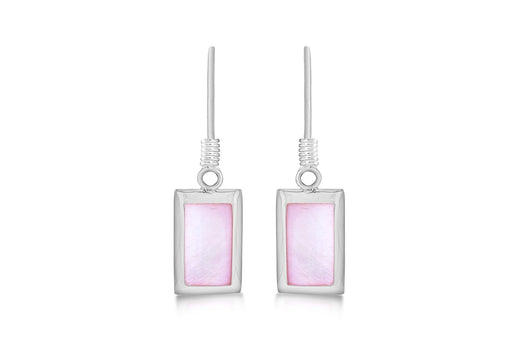 SILVER RET PINK MOP DROP EARR9