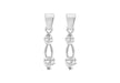 Sterling Silver White Zirconia  Stone Set Drop Earrings