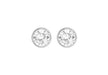 Sterling Silver Round Zirconia  7mm Stud Earrings