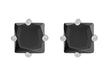 Sterling Silver Black Stone Stud Earrings