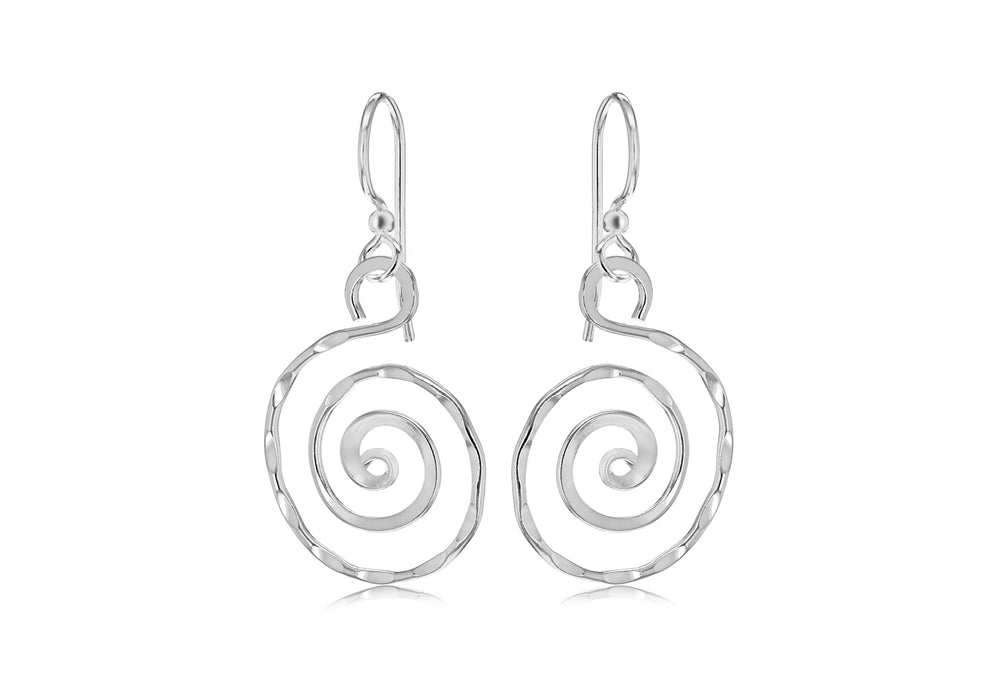 SILVER RND SPIRAL WIRE DROP ER9