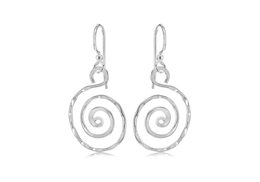 SILVER RND SPIRAL WIRE DROP ER9