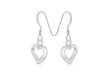 SILVER OPEN HEART DROP EARRing