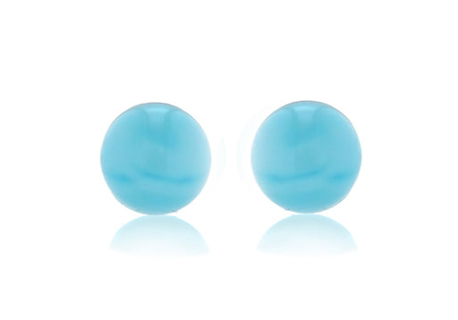 SILVER 6MM L/BLUE BALL STUD ER9