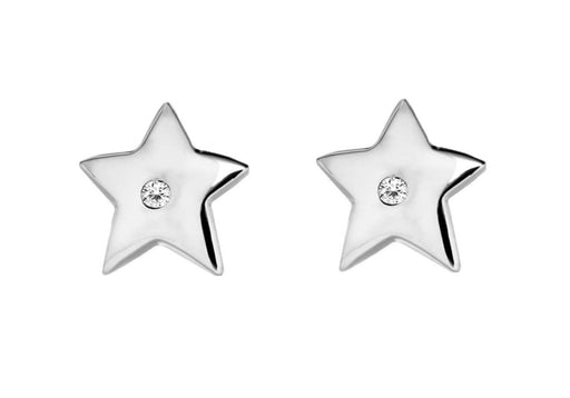 Sterling Silver Zirconia  7mm x 7mm 'Pippa' Star Stud Earrings